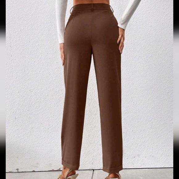 Women's Casual/Office Solid Color Tapered Pants - Picture 2 of 4